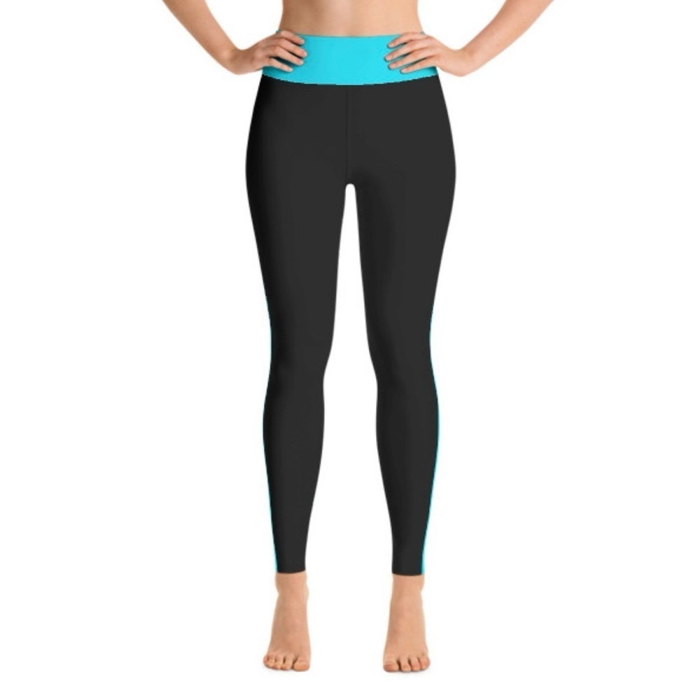 Steve Madden Black & Turquoise
Athletic Yoga Leggings Size XL